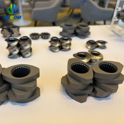 Kalite  (PTR) W6 ultra-fine grain wear-resistant steel extruder parts Twin-Screw Extruder Thread Element Barrel and Shaft fabrika
