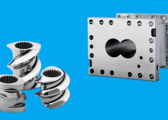 Extruder Makinesi için Bimetalik Veya Nitrürlenmiş Paralel Çift Vidalı Namlu