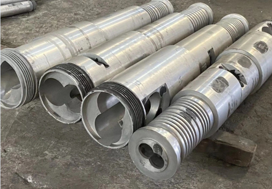 PVC Boru Profili WPC Spc için 38CrMoAl Konik Çift Vidalı ve Namlu 65/132