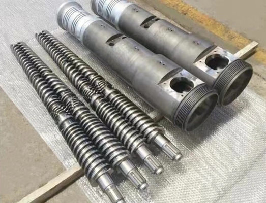 PVC Boru Profili WPC Spc için 38CrMoAl Konik Çift Vidalı ve Namlu 65/132