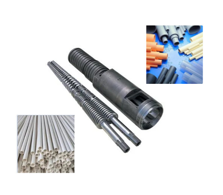 PVC Boru Hattı Ekstrüderi İçin Konik Çift Vidalı Namlu 80/156 65/132 55/110 50/105
