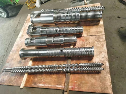 PVC Boru Hattı Ekstrüderi İçin Konik Çift Vidalı Namlu 80/156 65/132 55/110 50/105