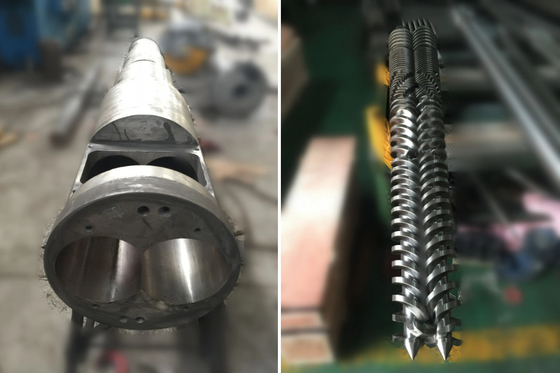PVC Boru Hattı Ekstrüderi İçin Konik Çift Vidalı Namlu 80/156 65/132 55/110 50/105