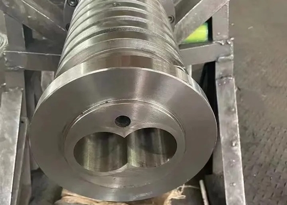 PP PVC ABS Ekstruder Vidası için 38CrMoALA Konik İkiz Çift Vidalı ve Namlulu