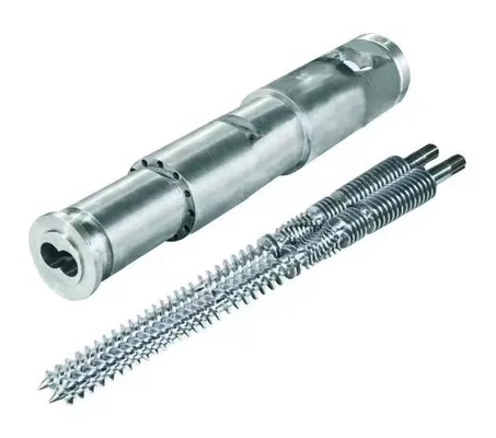 PP PVC ABS Ekstruder Vidası için 38CrMoALA Konik İkiz Çift Vidalı ve Namlulu
