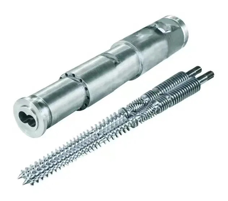 PVC Ekstruder için 51/105 65/132 80/156 Bimetalik Konik Çift Vidalı Namlu