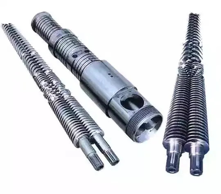Ekstruder Makinesi için 51/105 65/132 80/156 Nitrürlü Konik Çift Vidalı Namlu