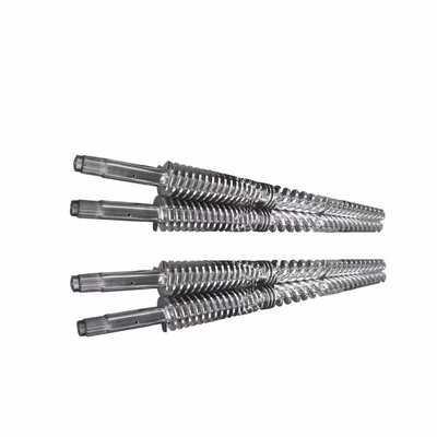 Ekstruder Makinesi için 51/105 65/132 80/156 Nitrürlü Konik Çift Vidalı Namlu