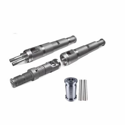 Ekstruder Makinesi için 51/105 65/132 80/156 Nitrürlü Konik Çift Vidalı Namlu