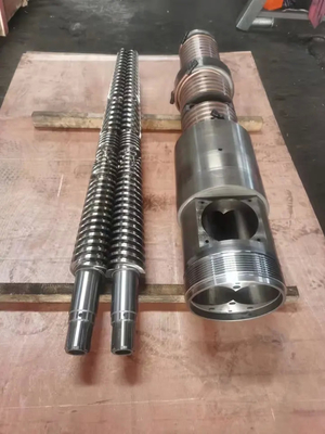 PVC Boru Profili WPC Spc Boru için 65/132 Konik Çift Vidalı Namlu