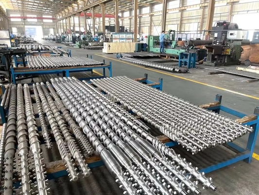 Plastik Ekstrüzyon PE PS PC ABS PET PP PVC Konik Çift Vidalı Kovan Paralel