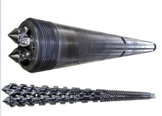 Bimetal veya nitritli paralel çift vida fıçı için çift vida ekstrüder makinesi için plastik makinesi için