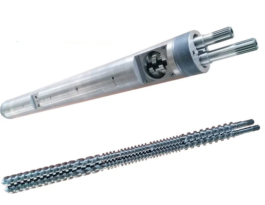 Bimetal nitrit konik ikiz vidalar WPC PVC PE Endüstrisi / Ekstrüder vidaları ve fıçıları