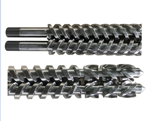 Bimetal veya nitritli paralel çift vida fıçı için çift vida ekstrüder makinesi için plastik makinesi için