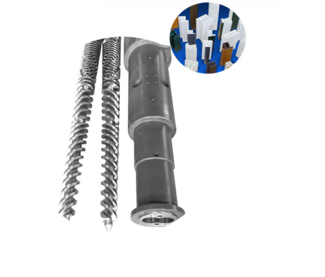 WPC PVC PE Endüstrisi için Bimetal / Nitridli Konik İkiz Ekstrüder vidaları ve fıçıları