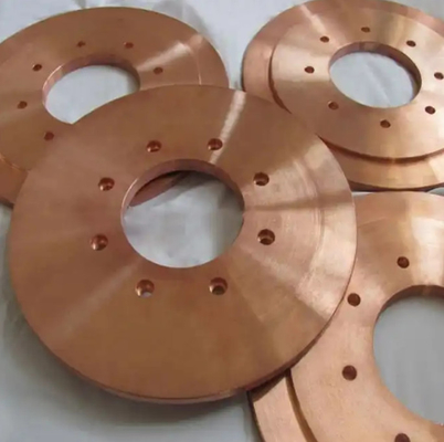 Bakır alaşım direnci elektrot dikiş kaynak tekerleği disk şekli dikiş kaynak parçaları