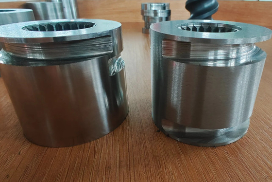 Yüksek aşınma direnci Ekstrüzyon uygulamaları için Bimetal Barrel