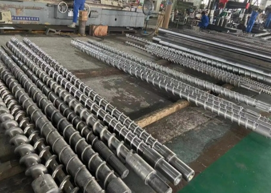 Plastik boru ekstrüzyon makinesi için yüksek çıkışlı 100mm vida ve fıçı