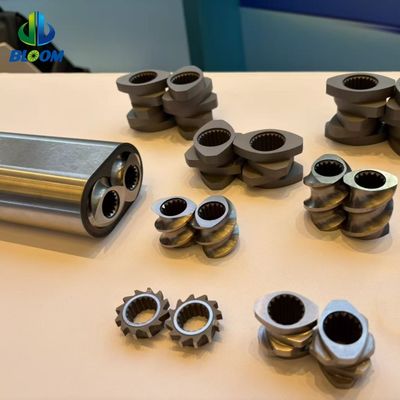 (PTR) W6 ultra ince taneli aşınmaya dayanıklı çelik ekstrüder parçaları Çift Vidalı Ekstrüder Vida Elemanı Kovan ve Mil