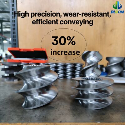 Yüksek tork kapasitesine sahip çift vida ekstrüder parçaları için özel aşınmaya ve korozyona karşı dayanıklı bimetallik vida segmentleri