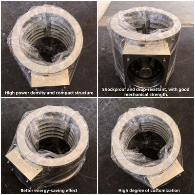 Yüksek termal verimlilik, eşit ısı dağılımı ve plastik makineler için dayanıklı yapı ile dökme alüminyum kemer ısıtıcısı