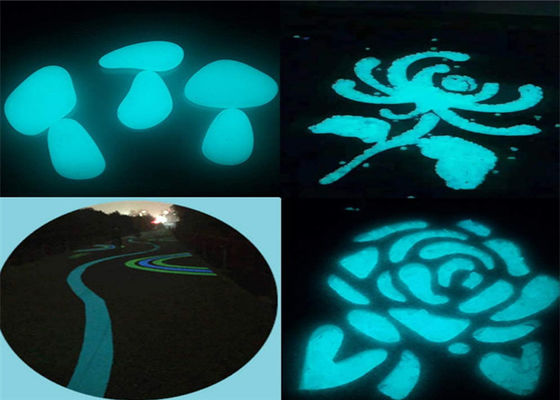 Bahçe Dekoru İçin Karanlık Çakıllarda Zararsız Glow