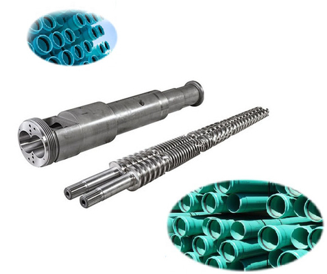 UPVC Plastik Boru Makinesi için Konik Çift Vidalı Namlu